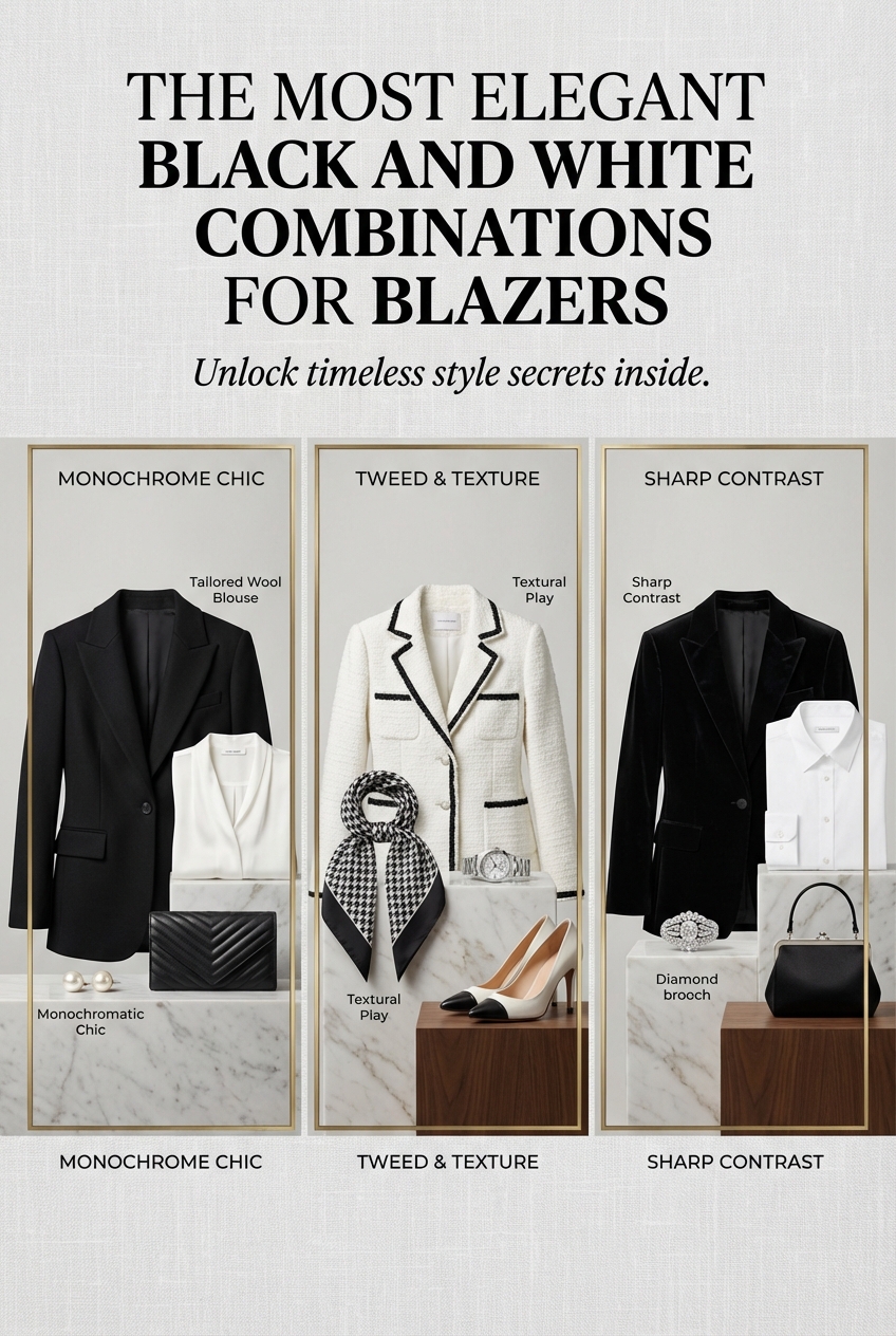 The Most Elegant Black And White Combinations For Blazers - photo 4