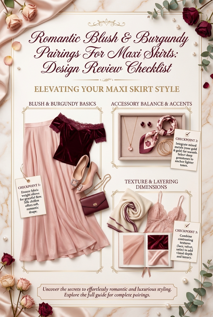 Romantic Blush And Burgundy Pairings For Maxi Skirts - photo 5