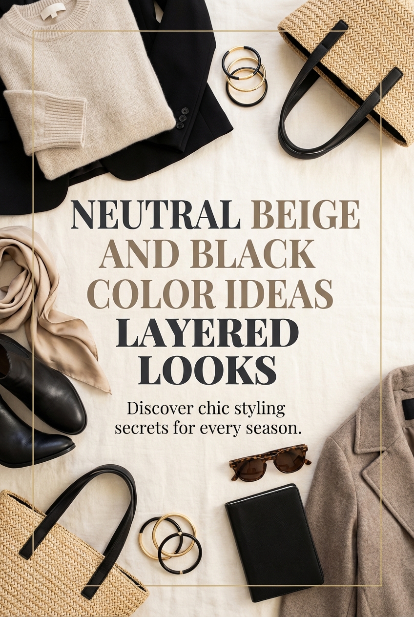 Neutral Beige And Black Color Ideas For Layered Looks - photo 2