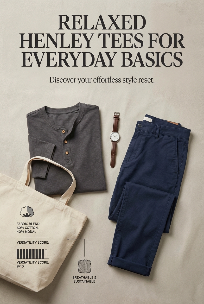Relaxed Henley Tees For Everyday Basics - photo 3
