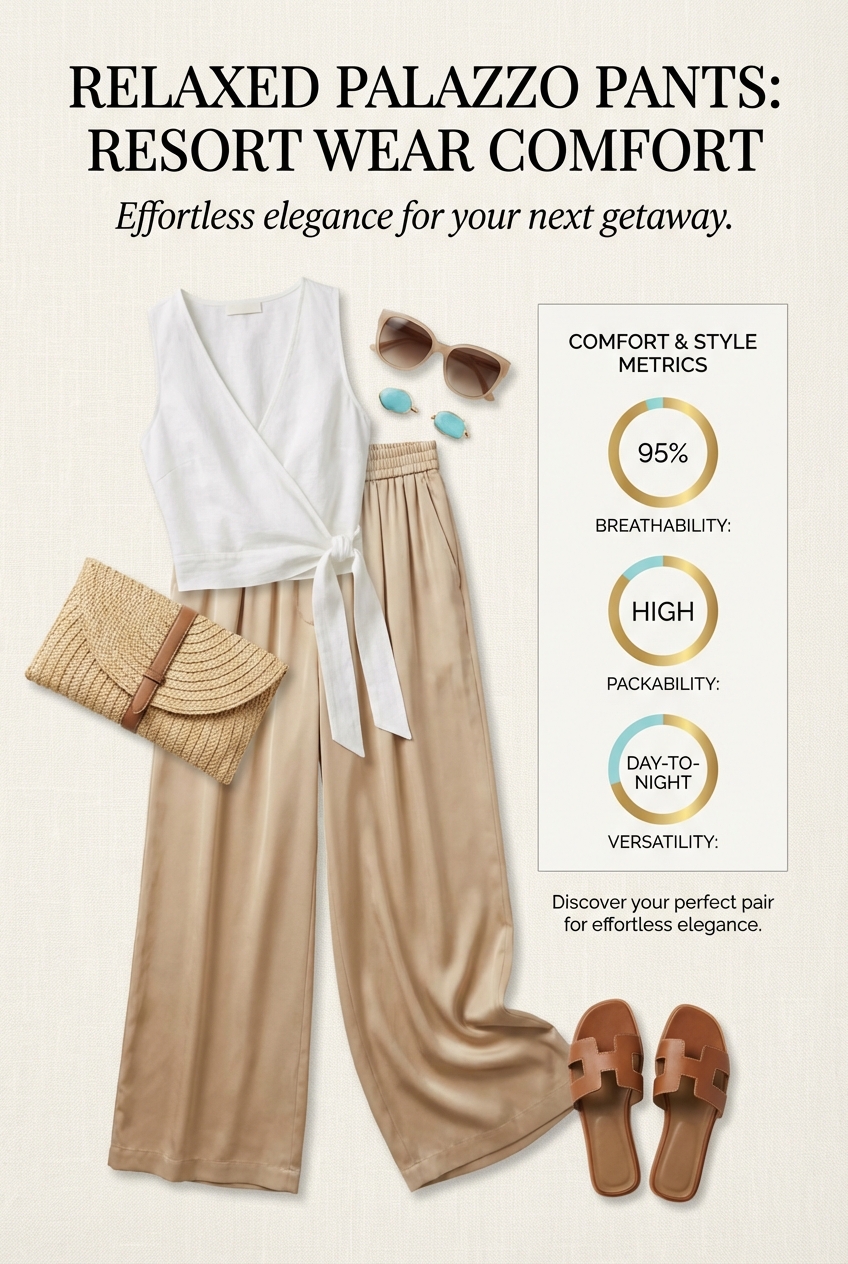 Relaxed Palazzo Pants For Resort Wear Comfort - photo 3