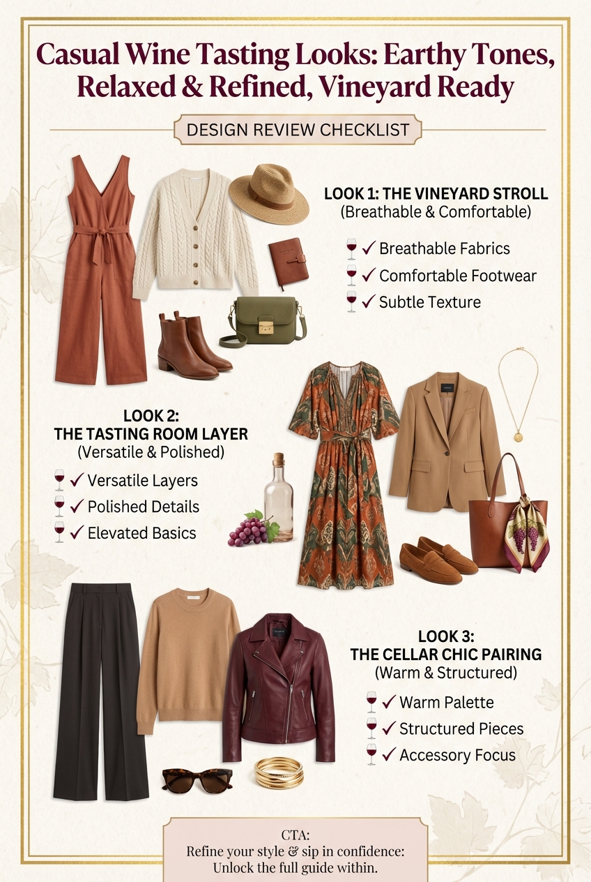 Casual Wine Tasting Looks With Earthy Tones Relaxed Refined And Perfectly Vineyard Ready - photo 5