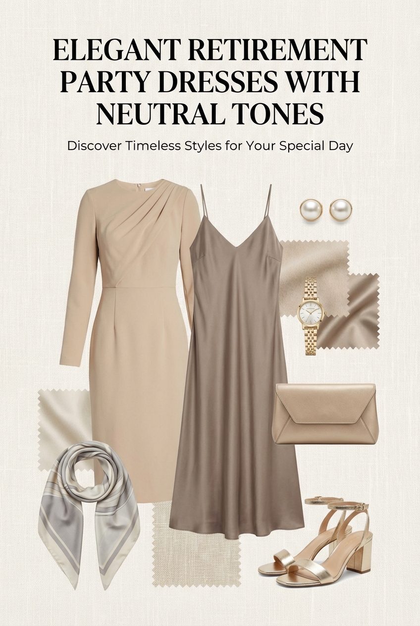Elegant Retirement Party Dresses With Neutral Tones - photo 4
