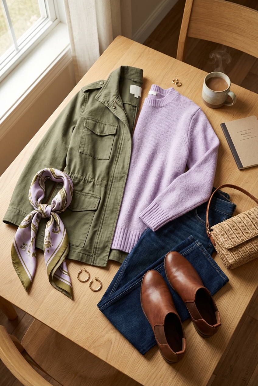 How To Mix Lavender And Olive Green For Balanced Looks