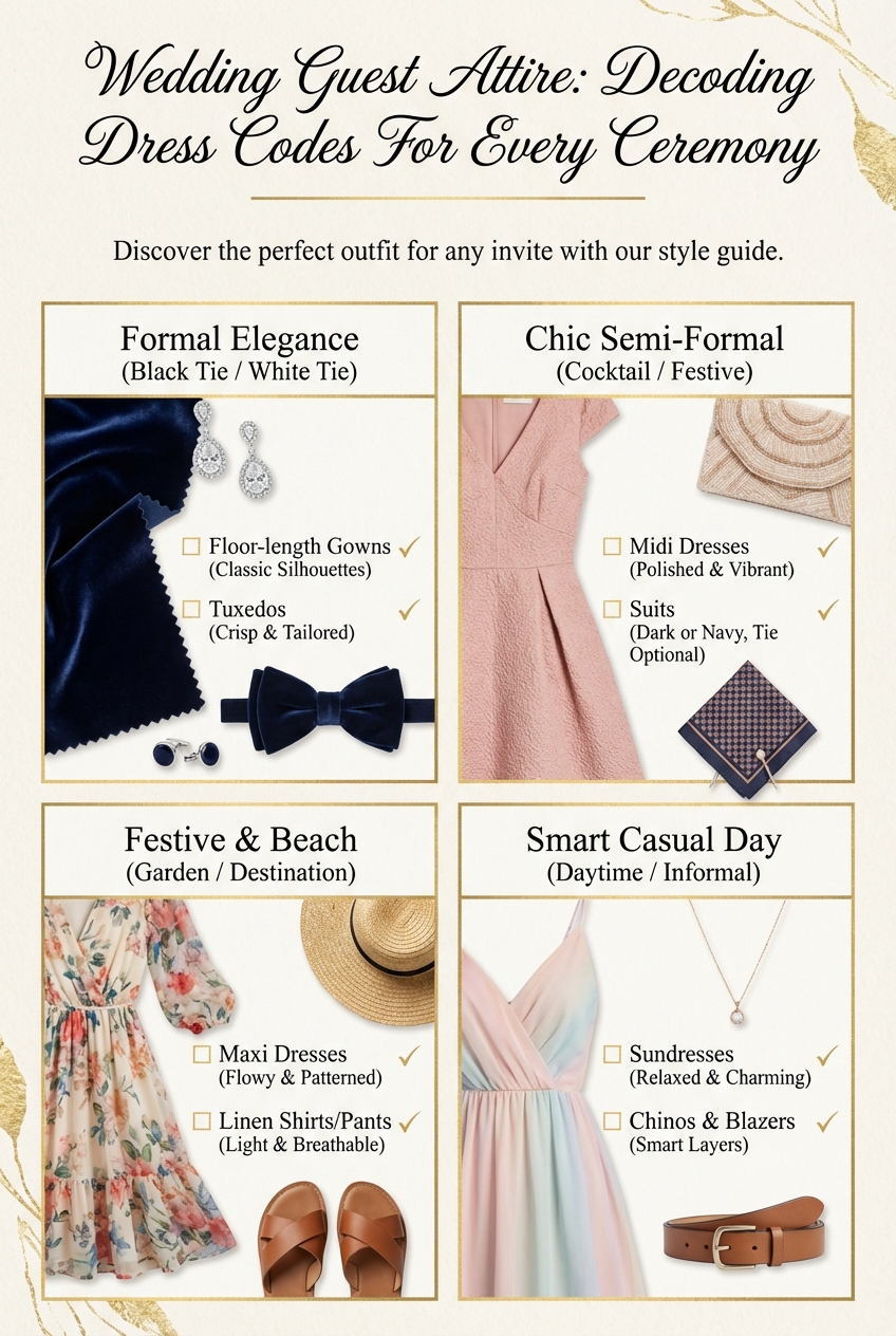 Wedding Guest Attire Decoding Dress Codes For Every Ceremony - photo 5