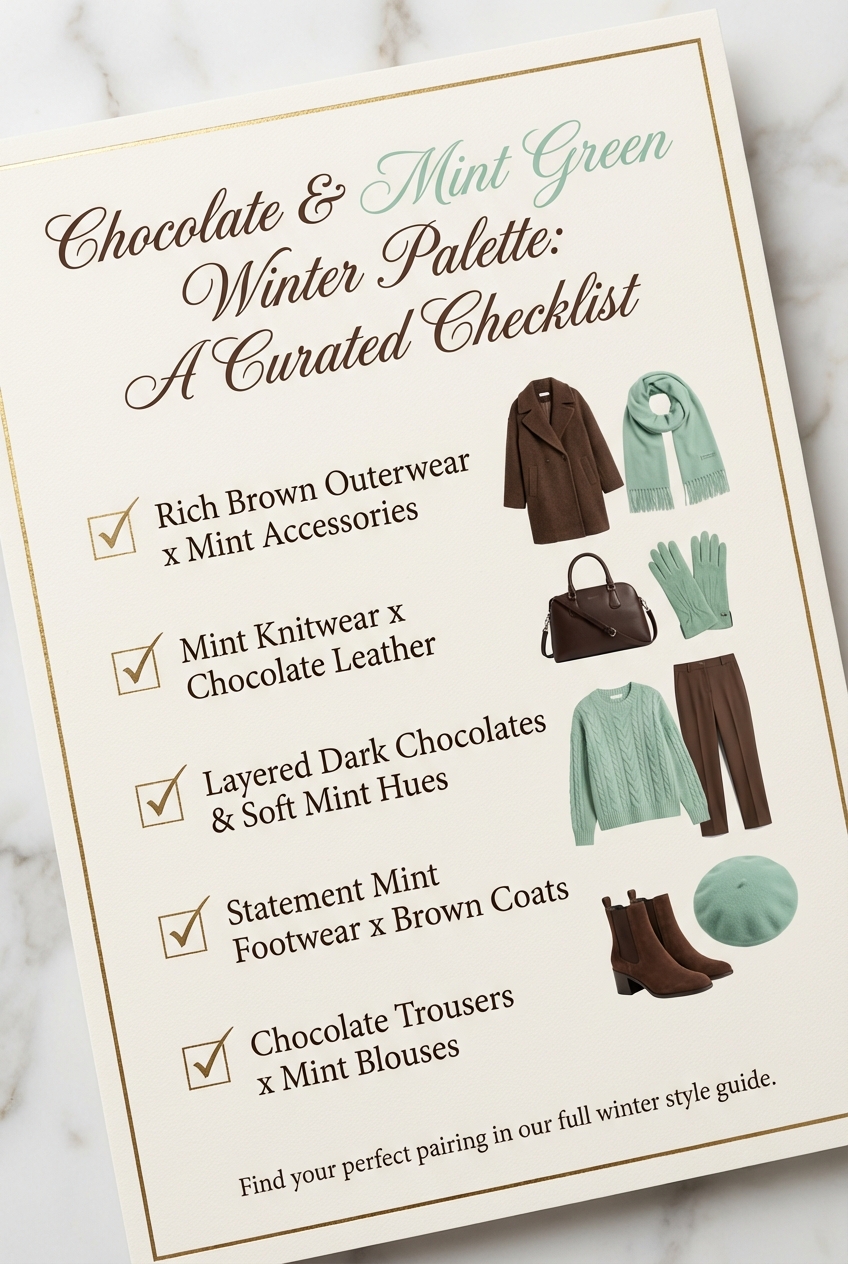 Chocolate And Mint Green Palettes For Winter Outfits - photo 5
