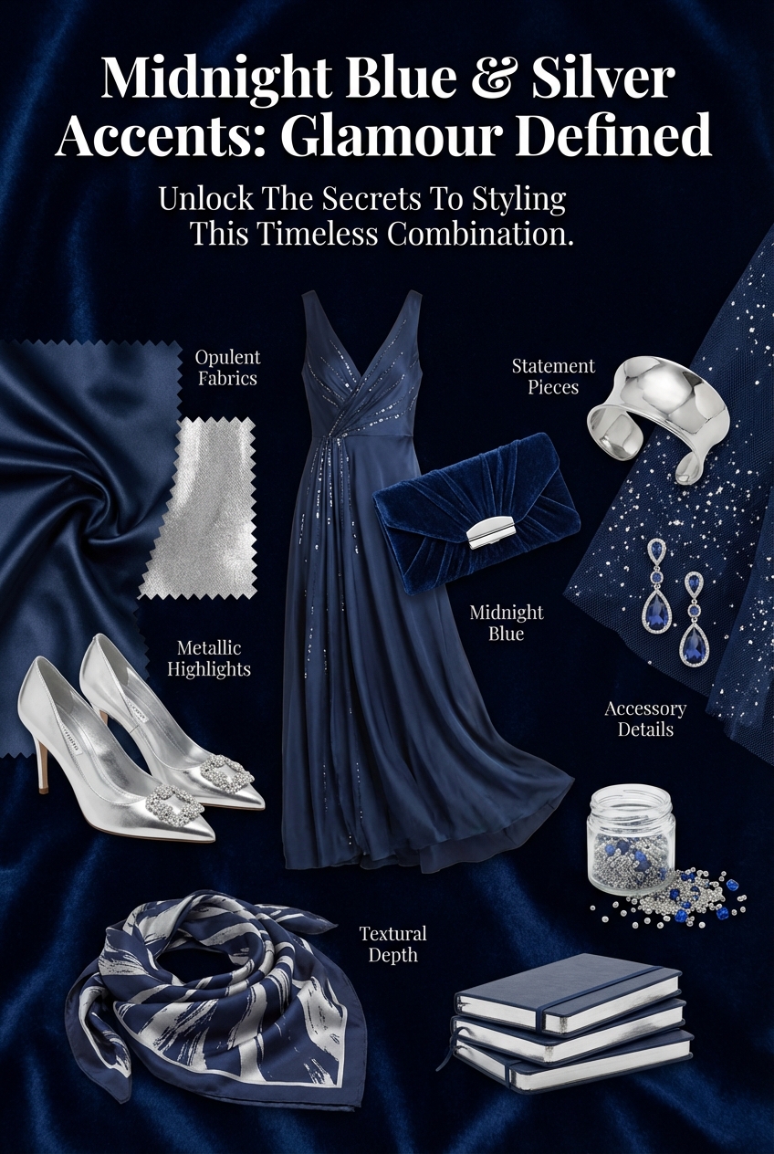 Midnight Blue And Silver Accents In Glamorous Dresses - photo 4