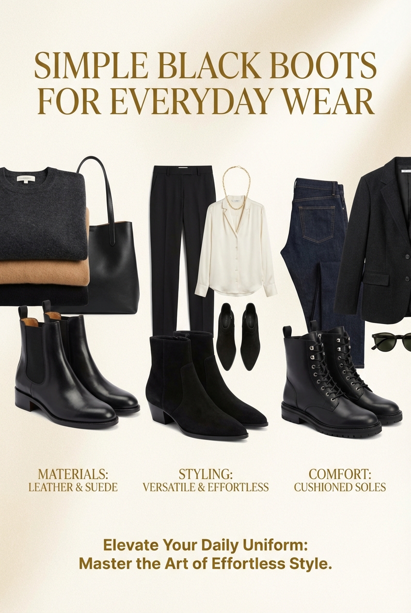 Simple Black Boots For Everyday Wear - photo 4