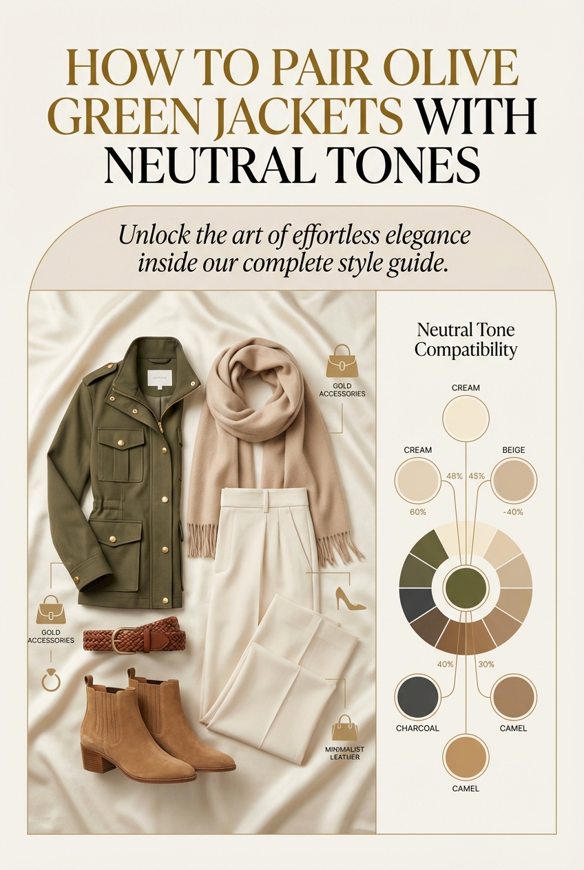 How To Pair Olive Green Jackets With Neutral Tones - photo 3