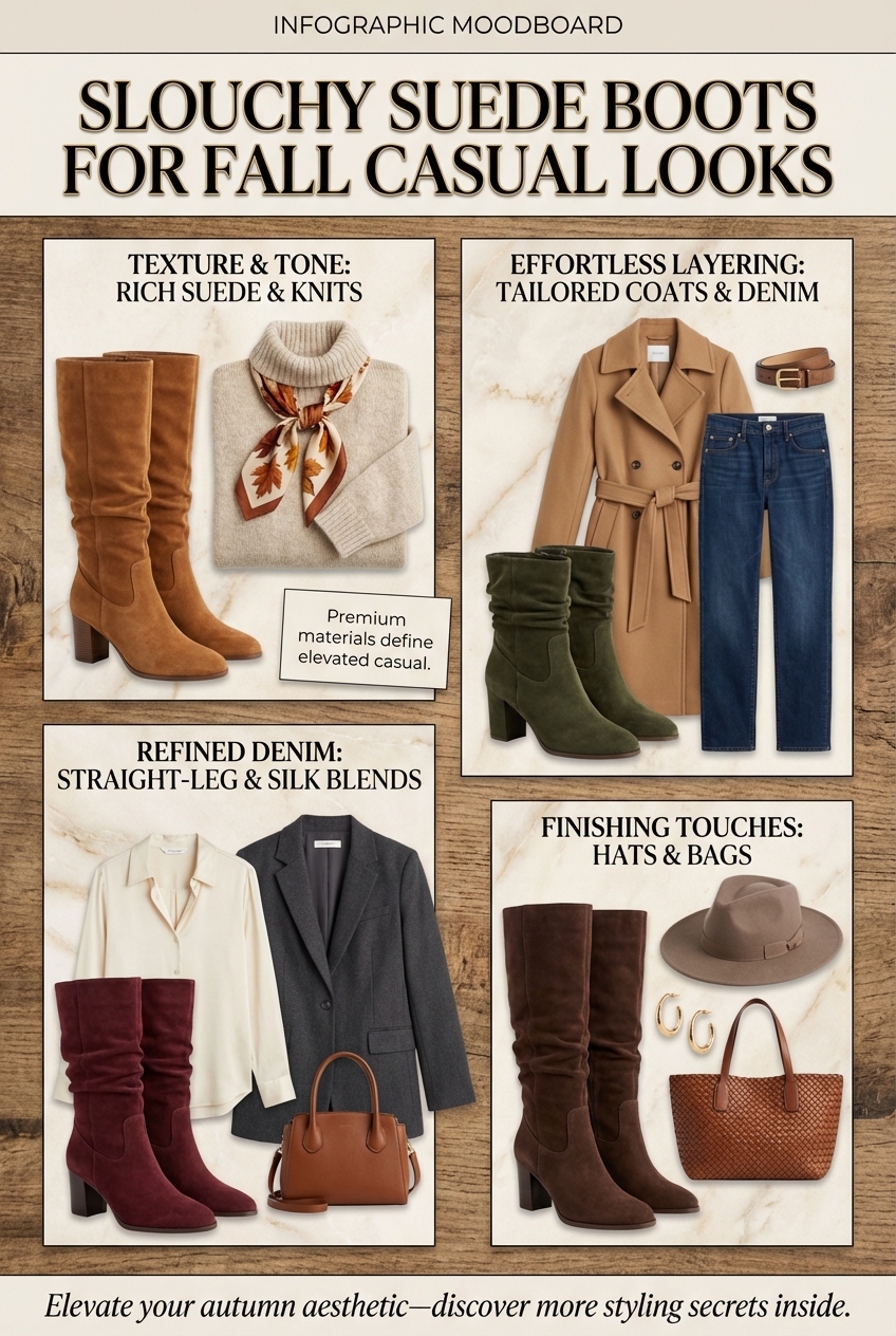 Slouchy Suede Boots For Fall Casual Looks - photo 4
