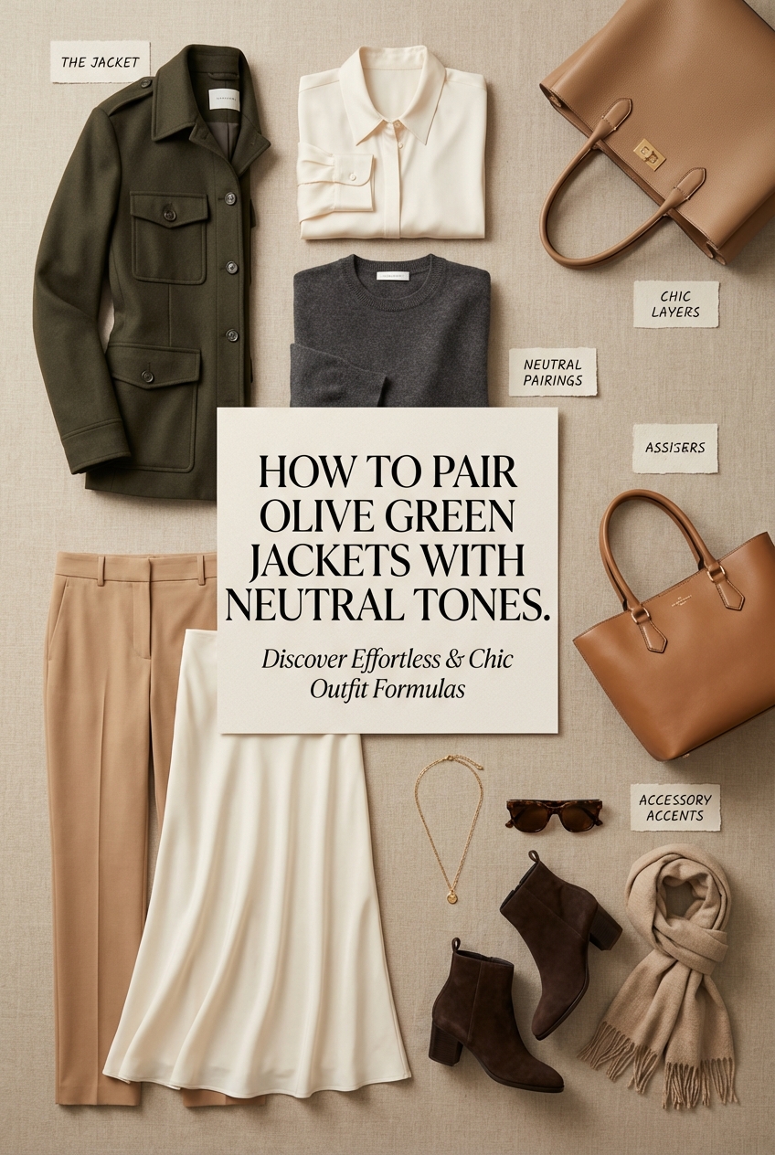 How To Pair Olive Green Jackets With Neutral Tones - photo 4