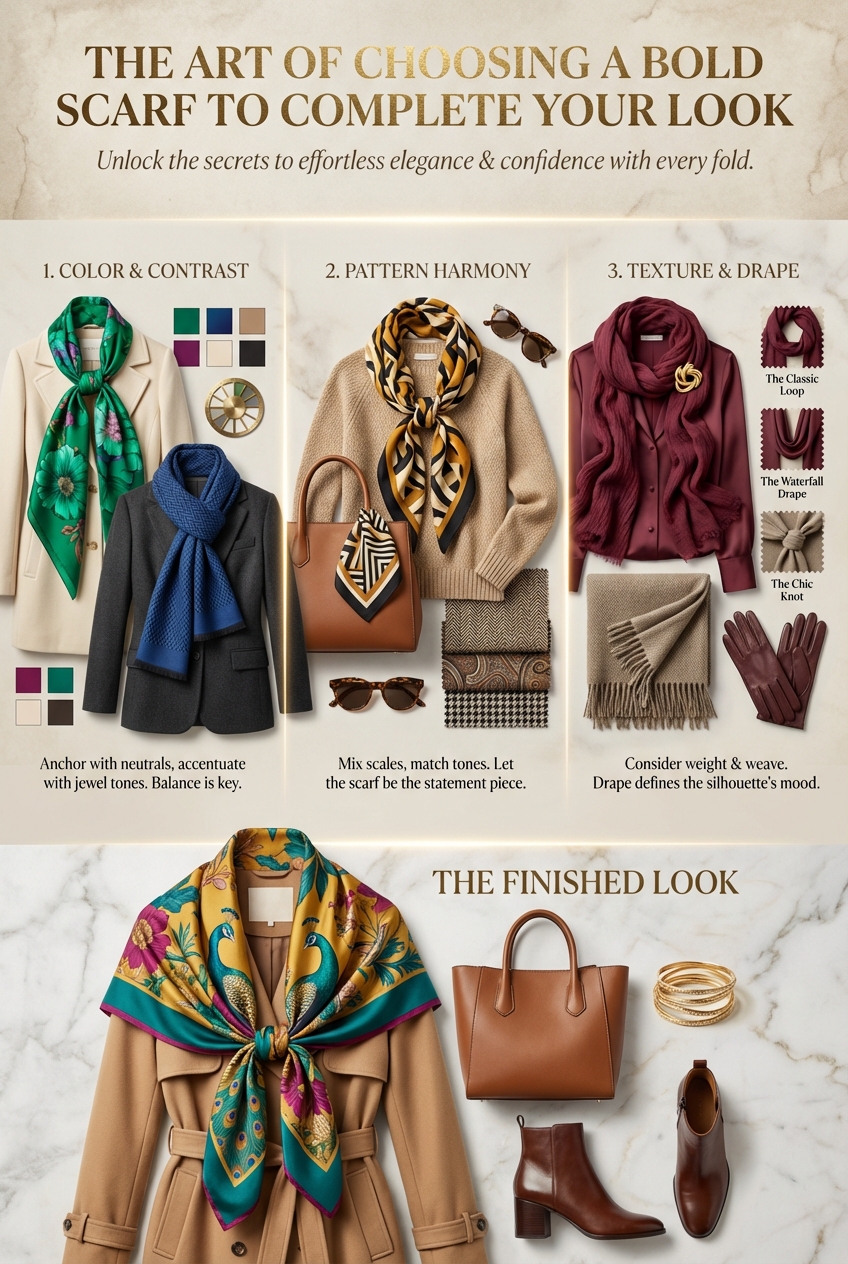 The Art Of Choosing A Bold Scarf To Complete Your Look - photo 4