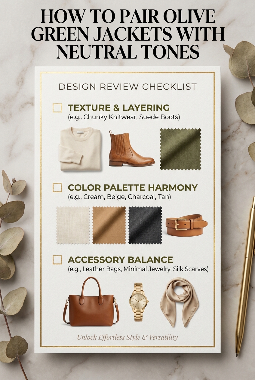How To Pair Olive Green Jackets With Neutral Tones - photo 5