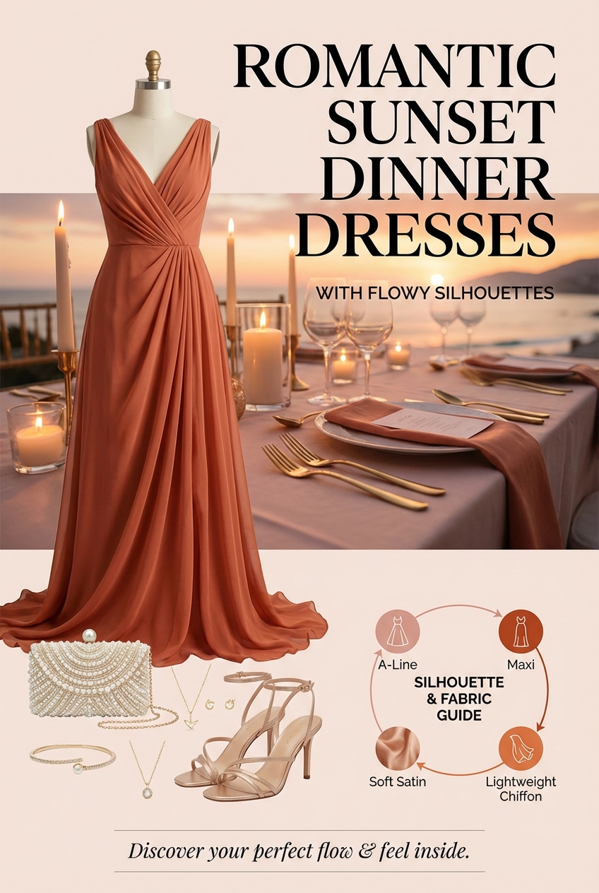 Romantic Sunset Dinner Dresses With Flowy Silhouettes - photo 3
