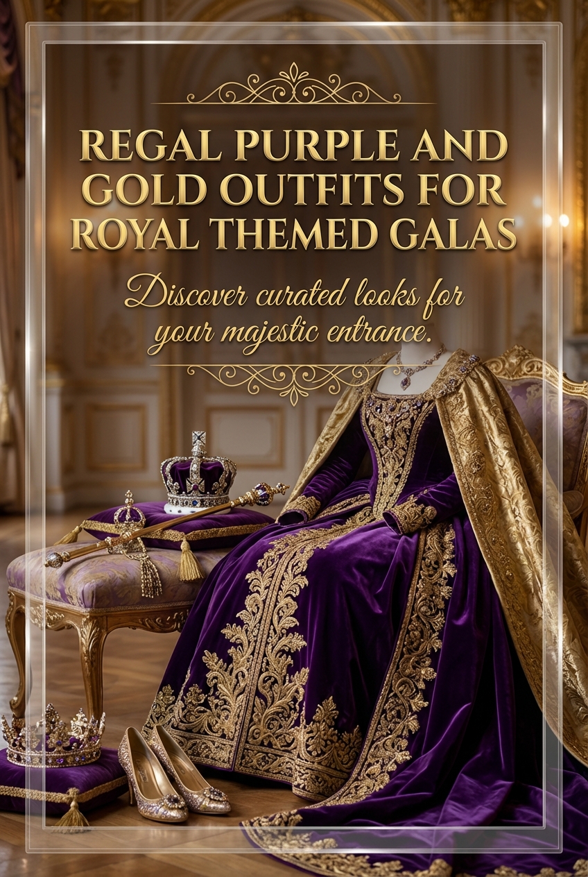 Regal Purple And Gold Outfits For Royal Themed Galas - photo 2