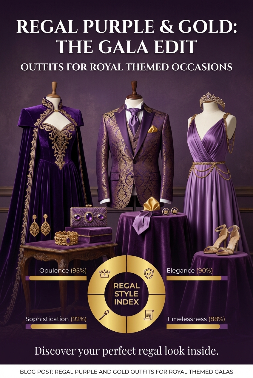Regal Purple And Gold Outfits For Royal Themed Galas - photo 3