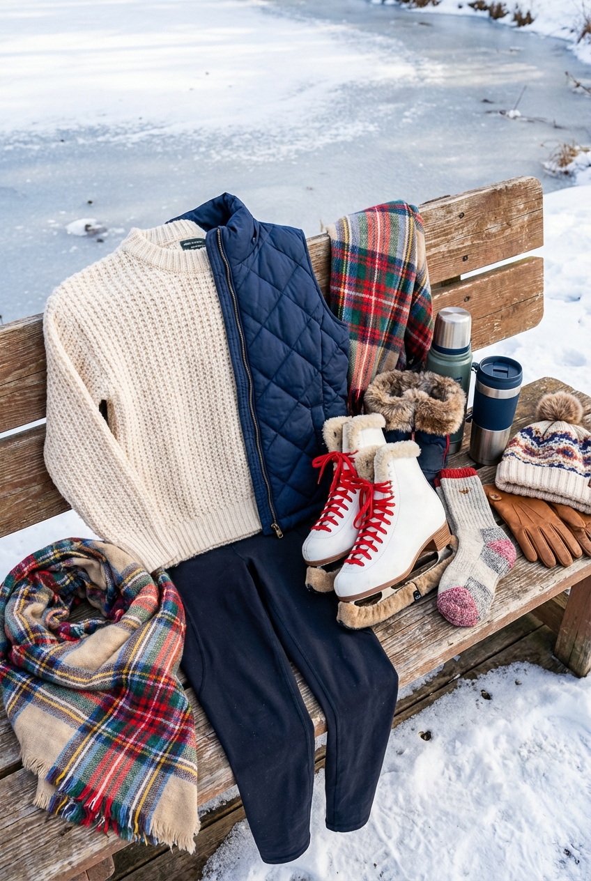 Fun Ice Skating Outfits With Chic Layers Staying Stylish On The Ice