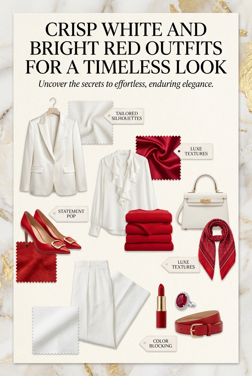 Crisp White And Bright Red Outfits For A Timeless Look - photo 4