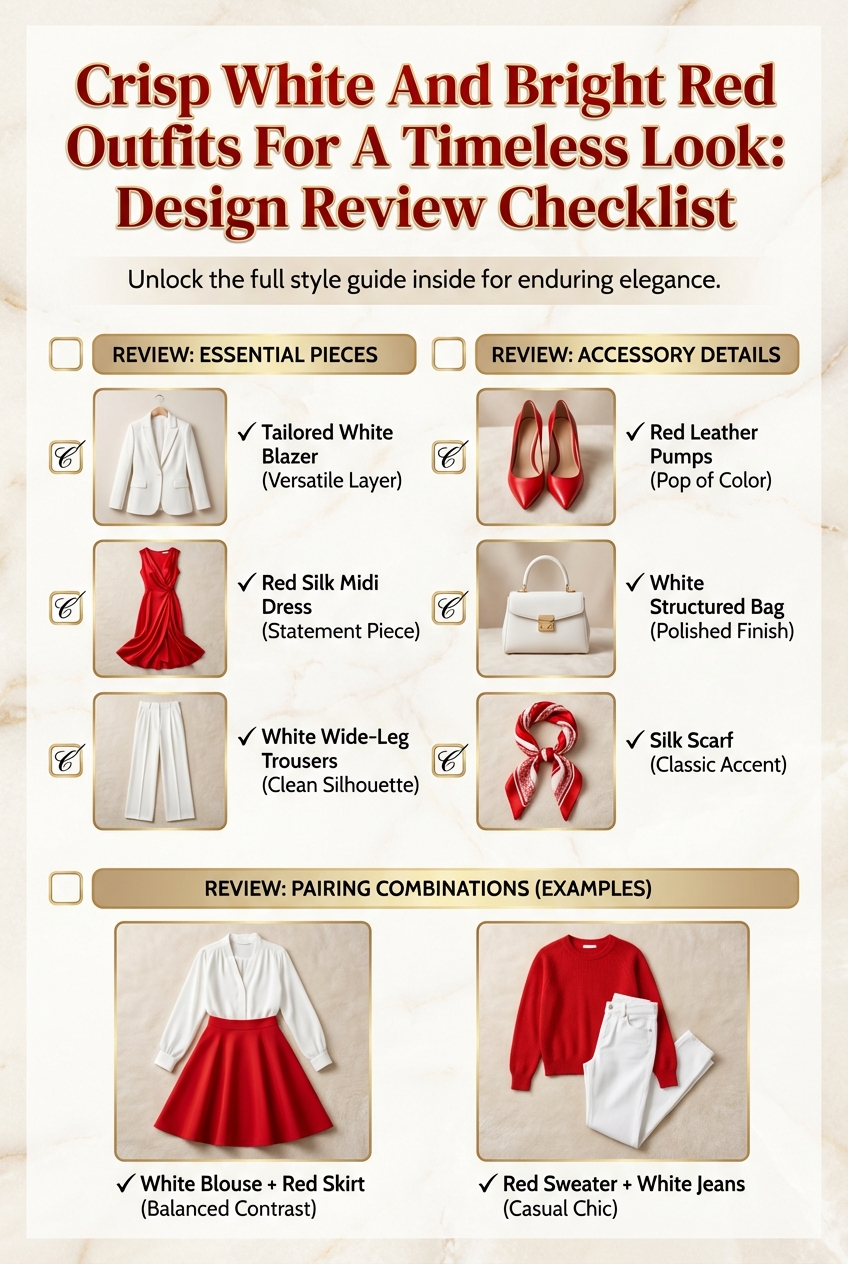 Crisp White And Bright Red Outfits For A Timeless Look - photo 5