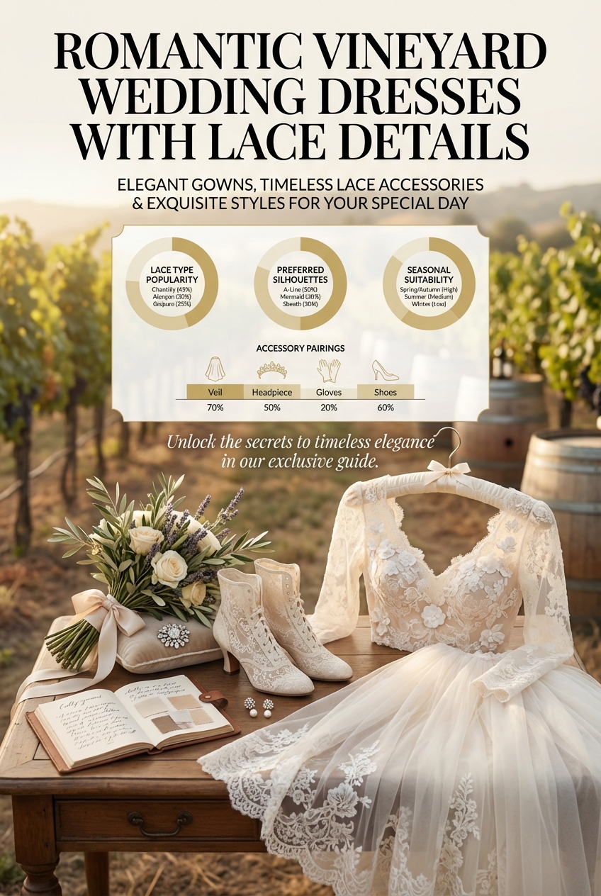 Romantic Vineyard Wedding Dresses With Lace Details - photo 3