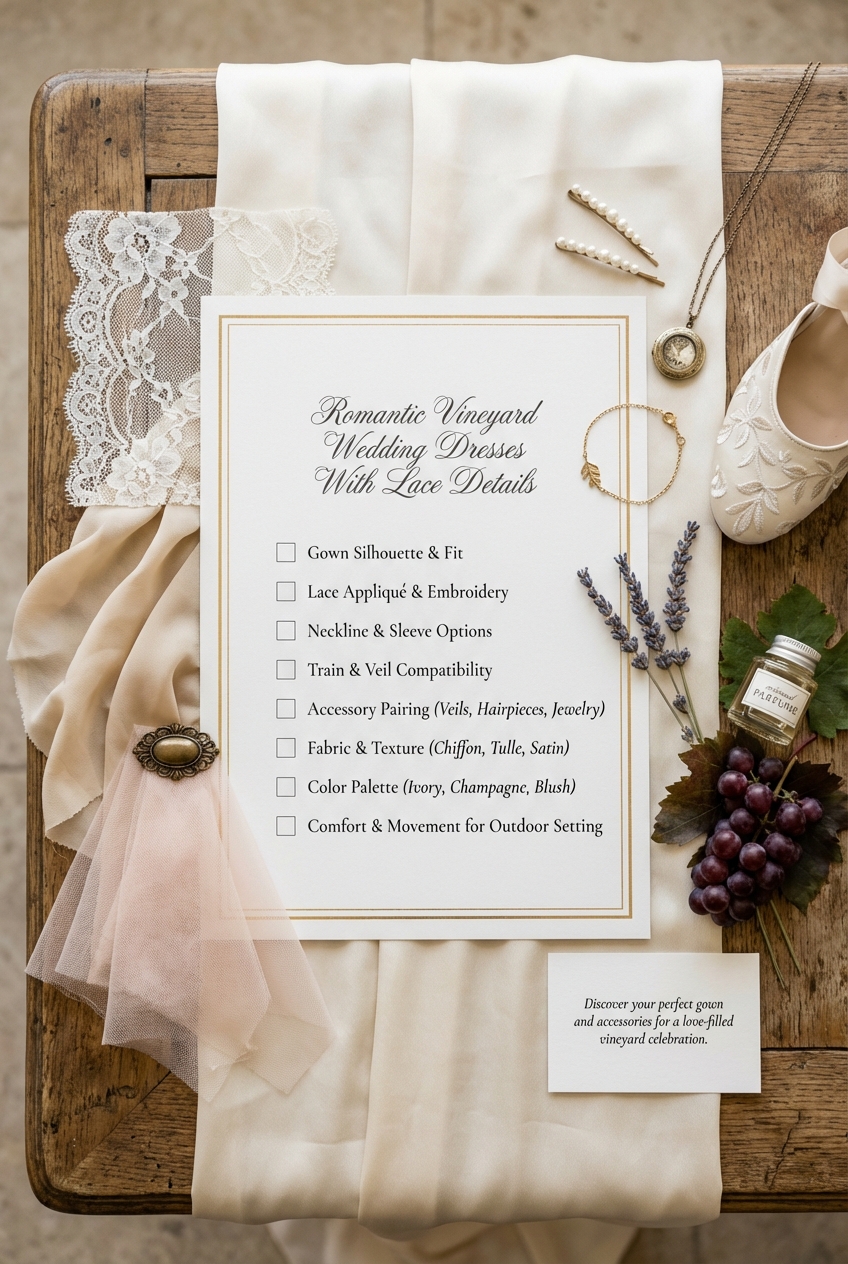 Romantic Vineyard Wedding Dresses With Lace Details - photo 5