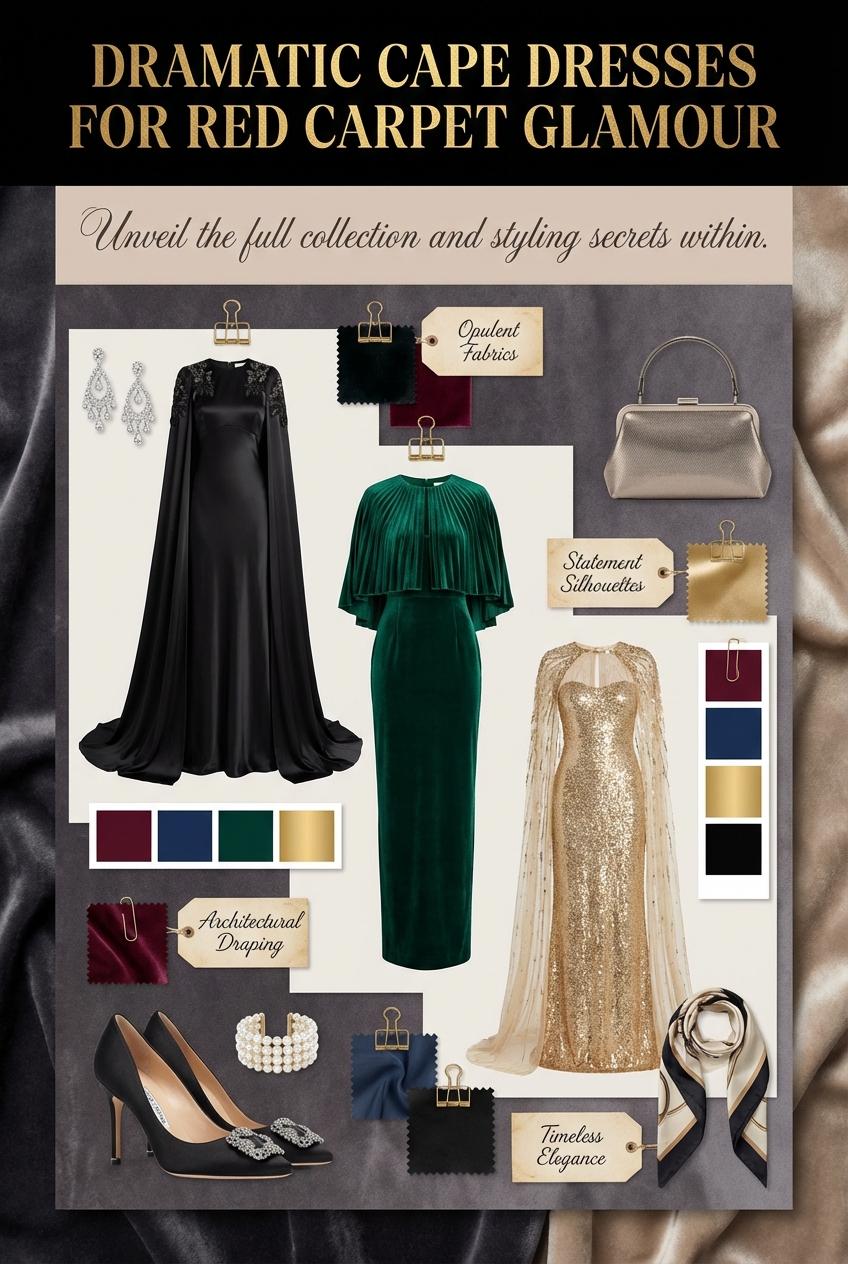 Dramatic Cape Dresses For Red Carpet Glamour - photo 4