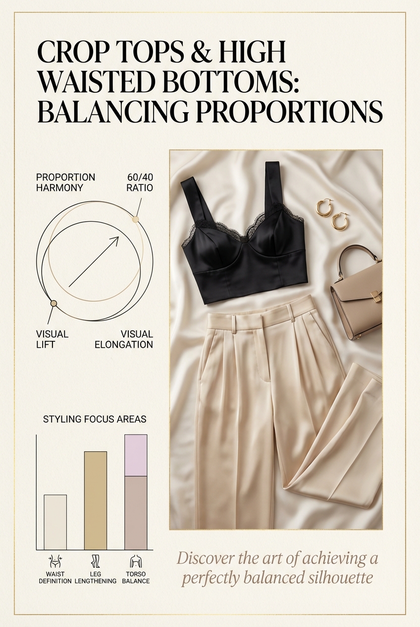 Crop Tops And High Waisted Bottoms Balancing Proportions - photo 3