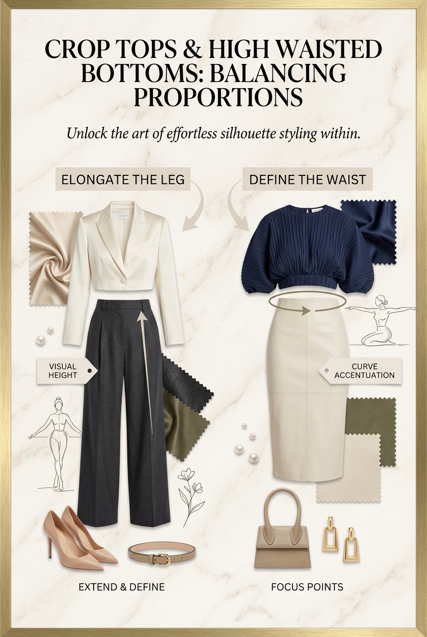 Crop Tops And High Waisted Bottoms Balancing Proportions - photo 4