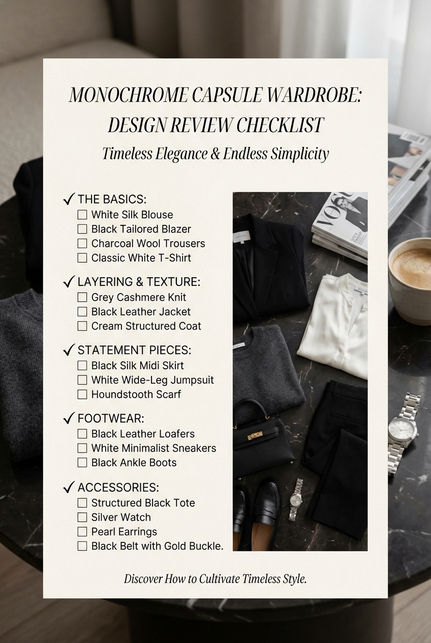 Capsule Wardrobe For Monochrome Outfit Ideas Timeless Elegance And Endless Simplicity - photo 5