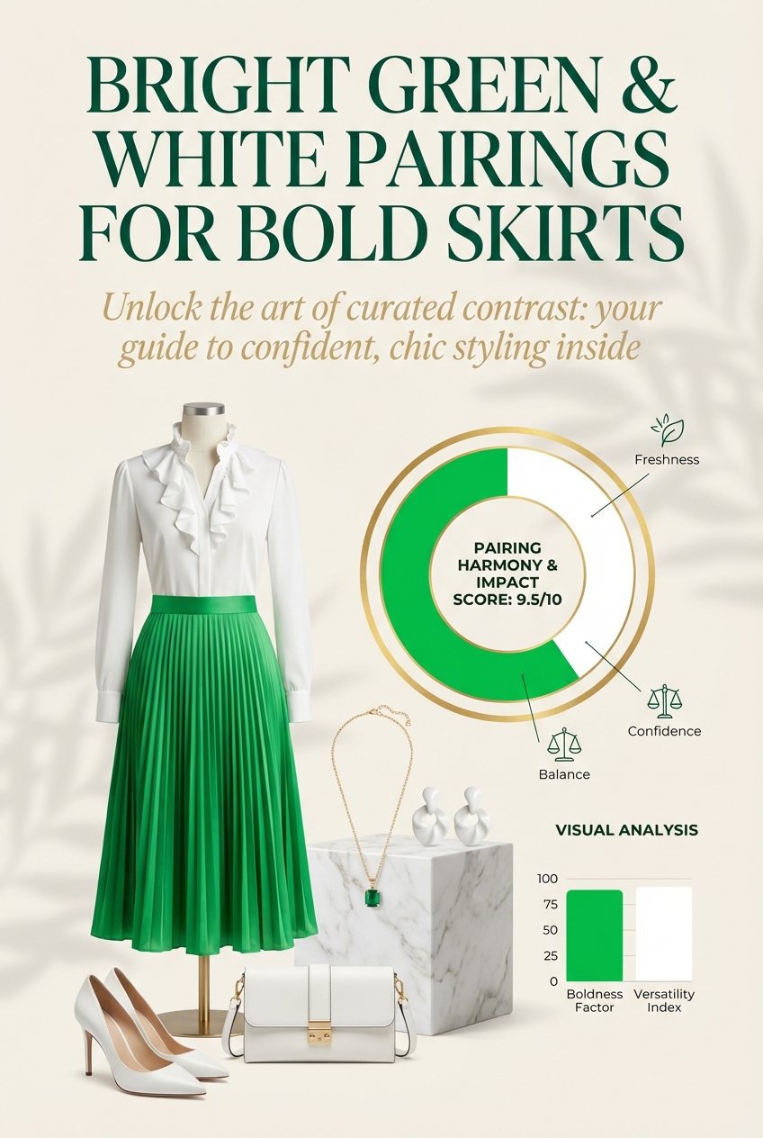 Bright Green And White Pairings For Bold Skirts - photo 3