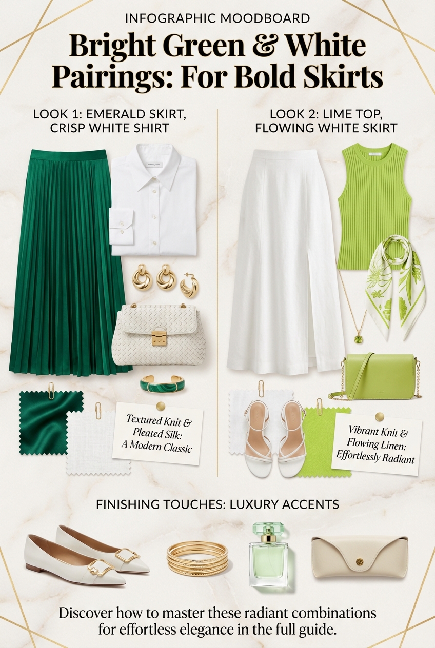Bright Green And White Pairings For Bold Skirts - photo 4