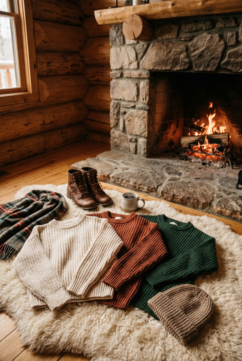 Cozy Winter Lodge Styles With Knit Sweaters
