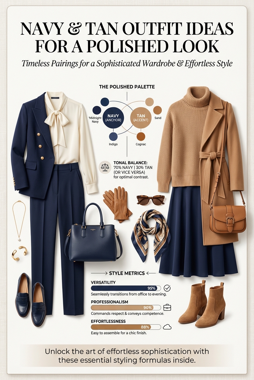 Navy And Tan Outfit Ideas For A Polished Look - photo 3