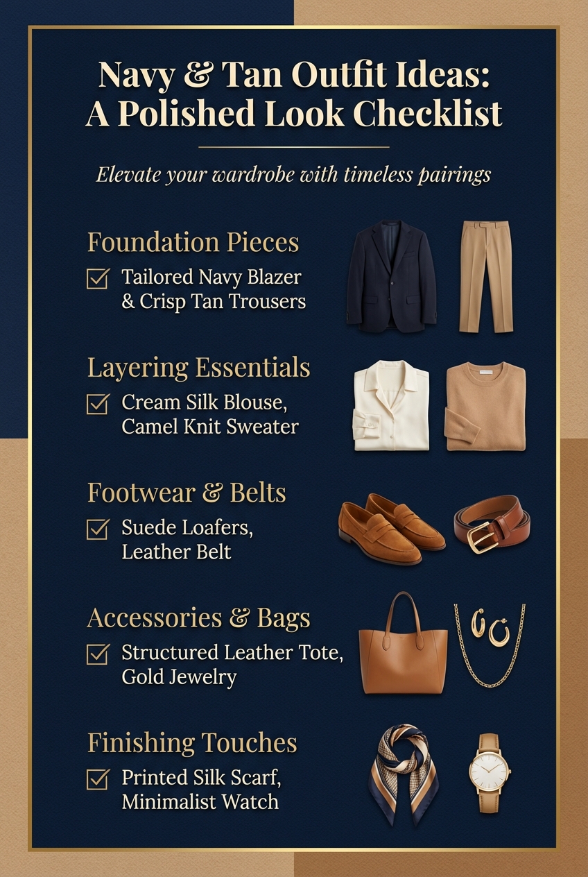 Navy And Tan Outfit Ideas For A Polished Look - photo 5