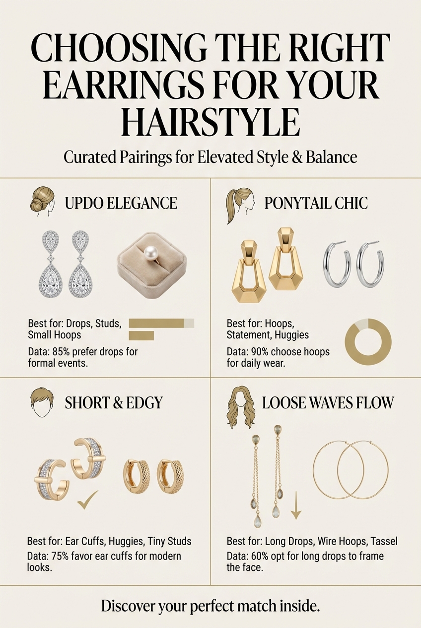 Choosing The Right Earrings For Your Hairstyle - photo 3