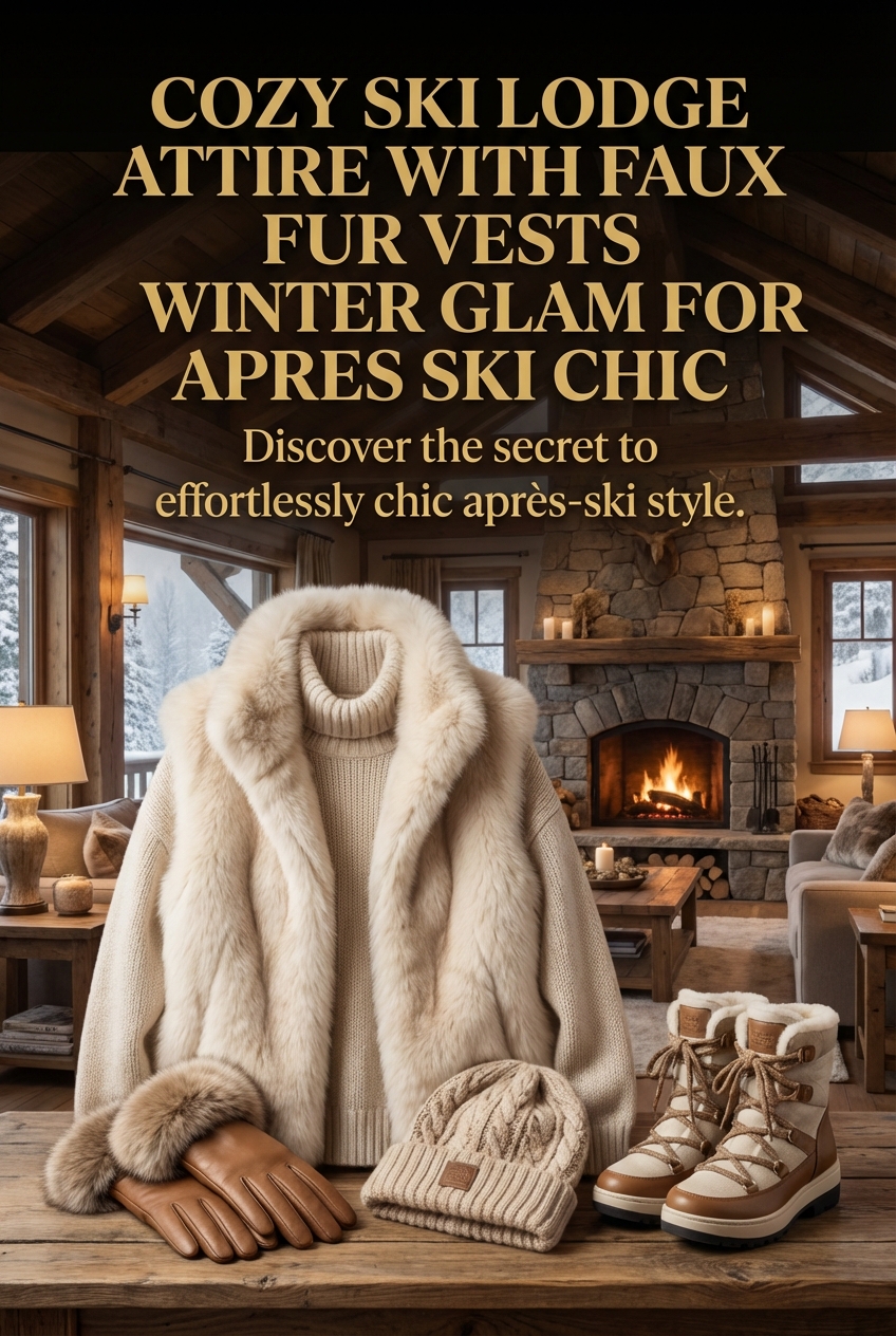 Cozy Ski Lodge Attire With Faux Fur Vests Winter Glam For Apres Ski Chic - photo 2