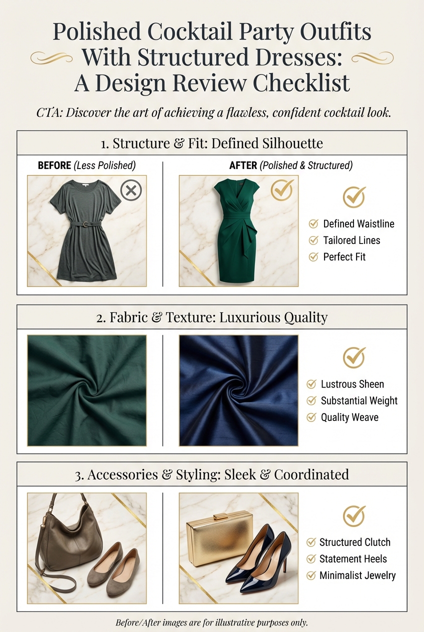 Polished Cocktail Party Outfits With Structured Dresses - photo 5