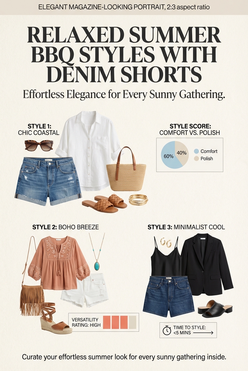 Relaxed Summer Bbq Styles With Denim Shorts - photo 3