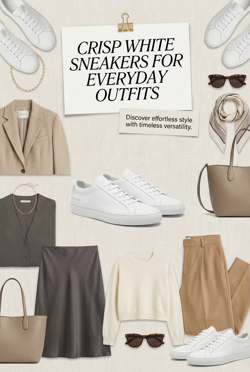Crisp White Sneakers For Everyday Outfits - photo 4