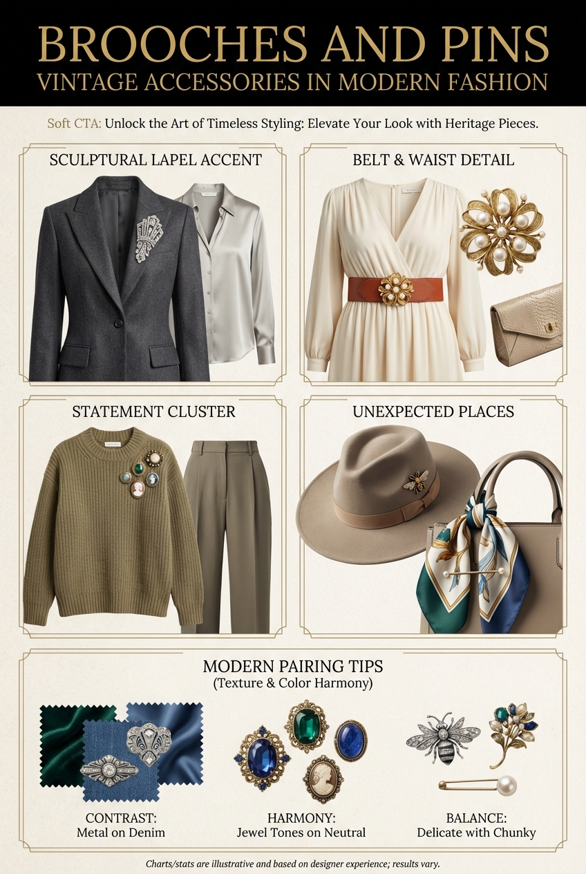 Brooches And Pins Vintage Accessories In Modern Fashion - photo 4