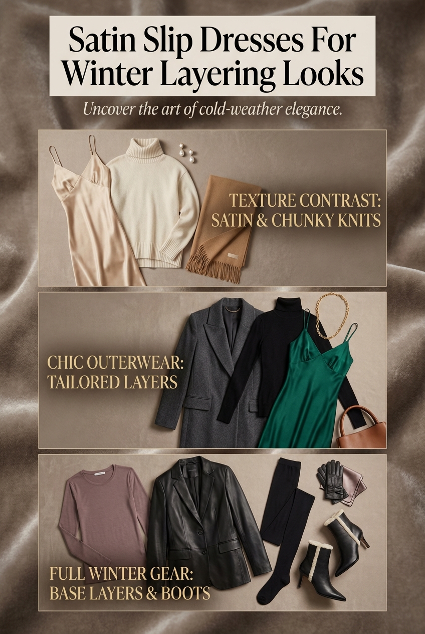 Satin Slip Dresses For Winter Layering Looks - photo 4