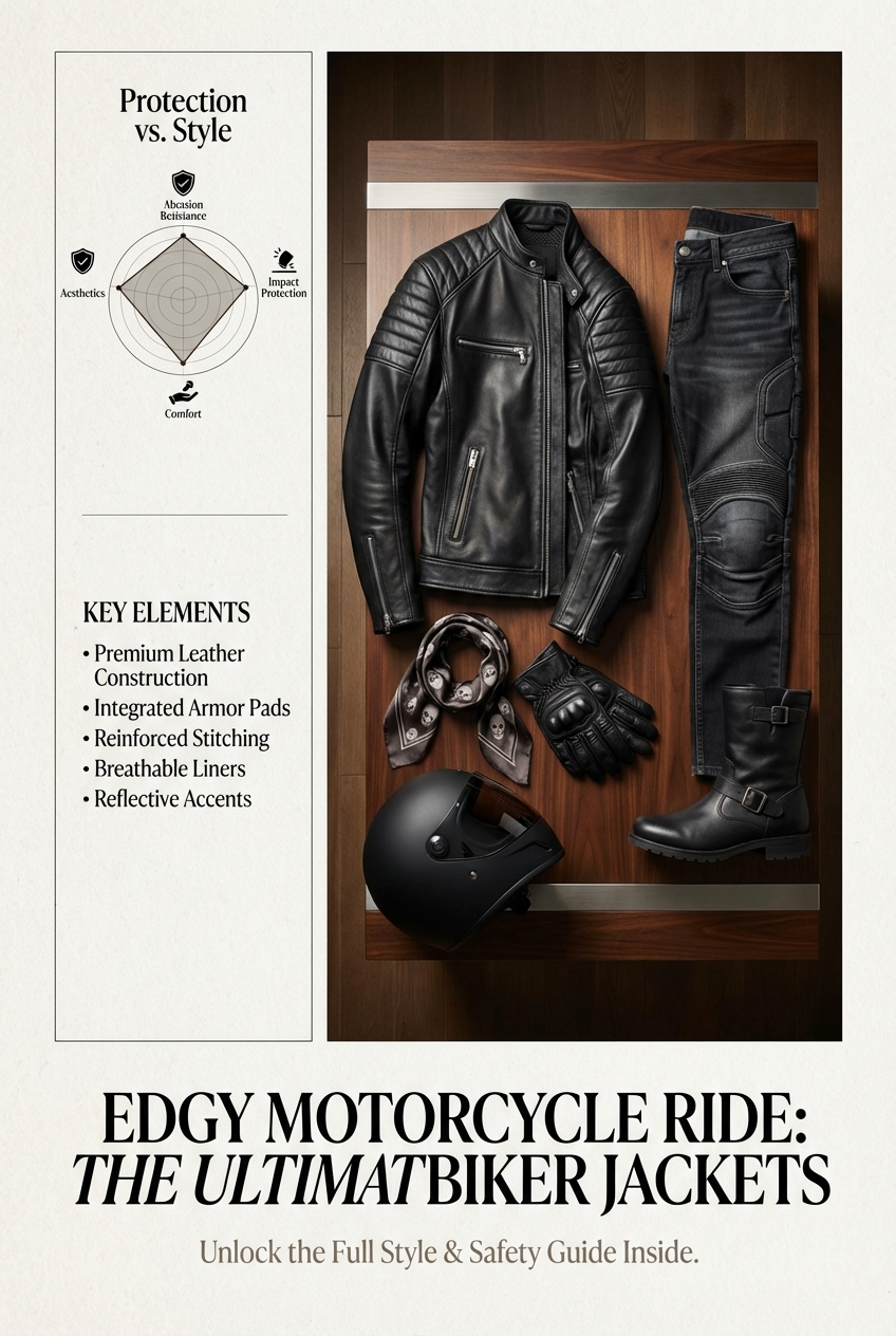 Edgy Motorcycle Ride Attire With Biker Jackets - photo 3
