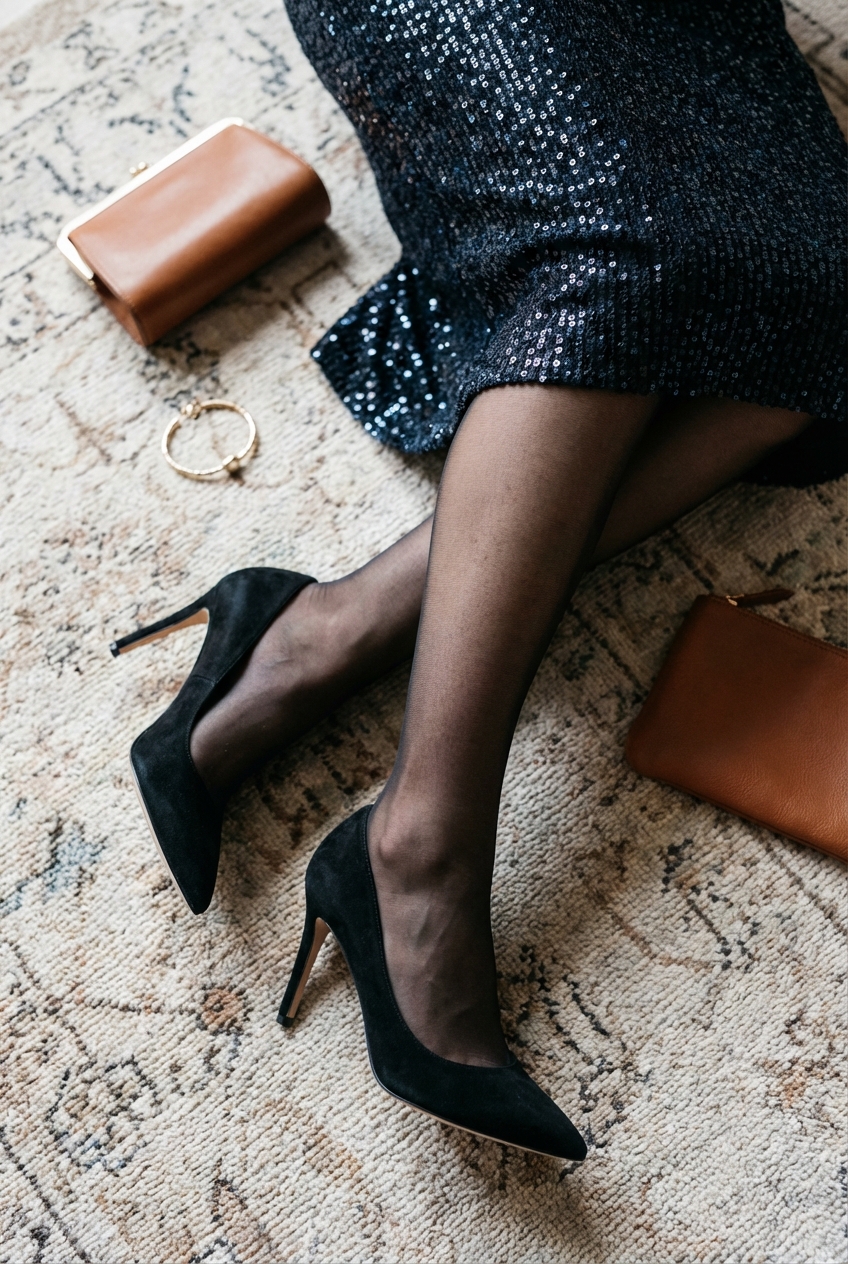 Sheer Black Tights For Dressy Outfits