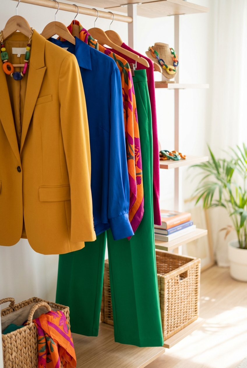 Capsule Wardrobe For Bold Colorful Statements
