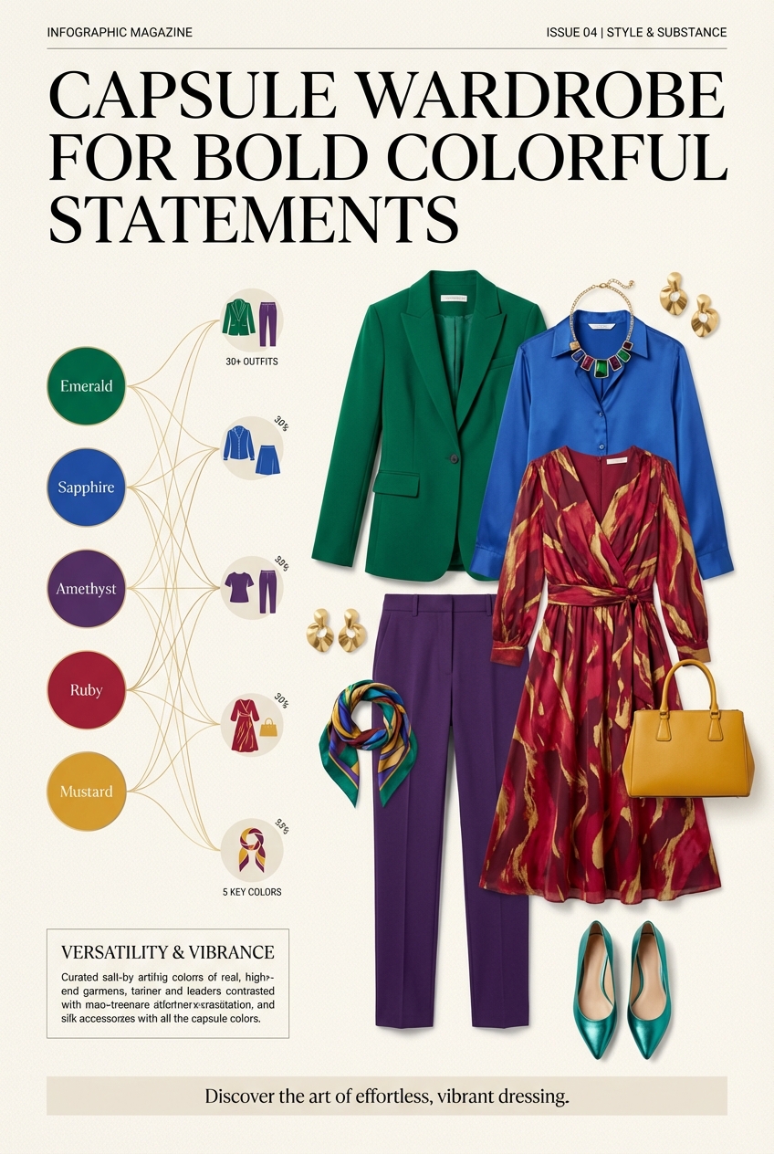 Capsule Wardrobe For Bold Colorful Statements - photo 3
