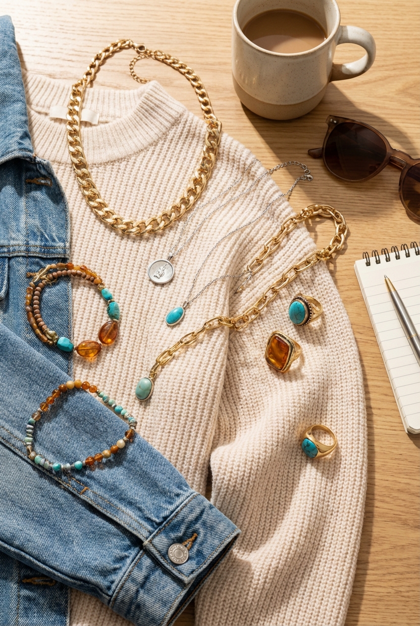 How To Layer Bold And Dainty Jewelry Together
