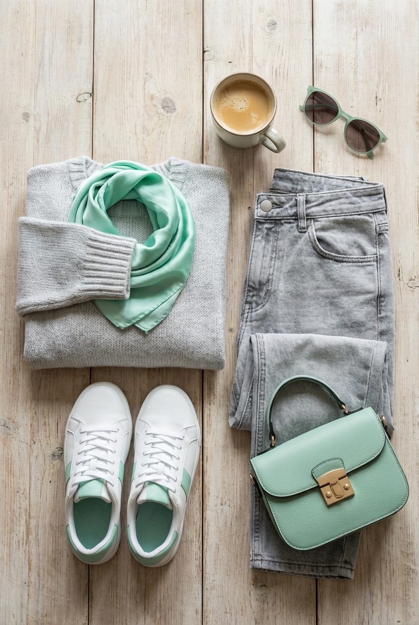 Light Grey And Mint Green Combinations For Fresh Looks A Perfect Blend Of Sophistication And Softness