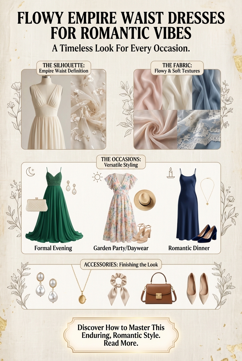 Flowy Empire Waist Dresses For Romantic Vibes A Timeless Look For Every Occasion - photo 4