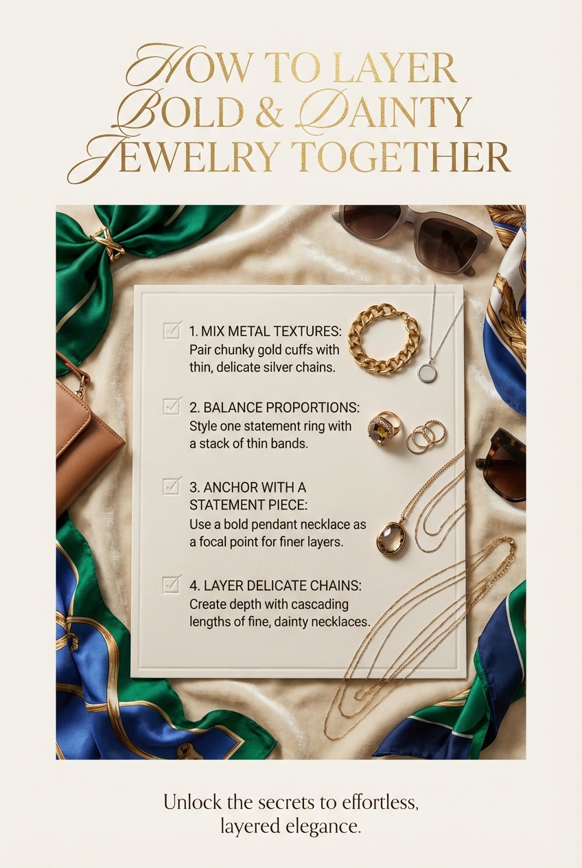How To Layer Bold And Dainty Jewelry Together - photo 5