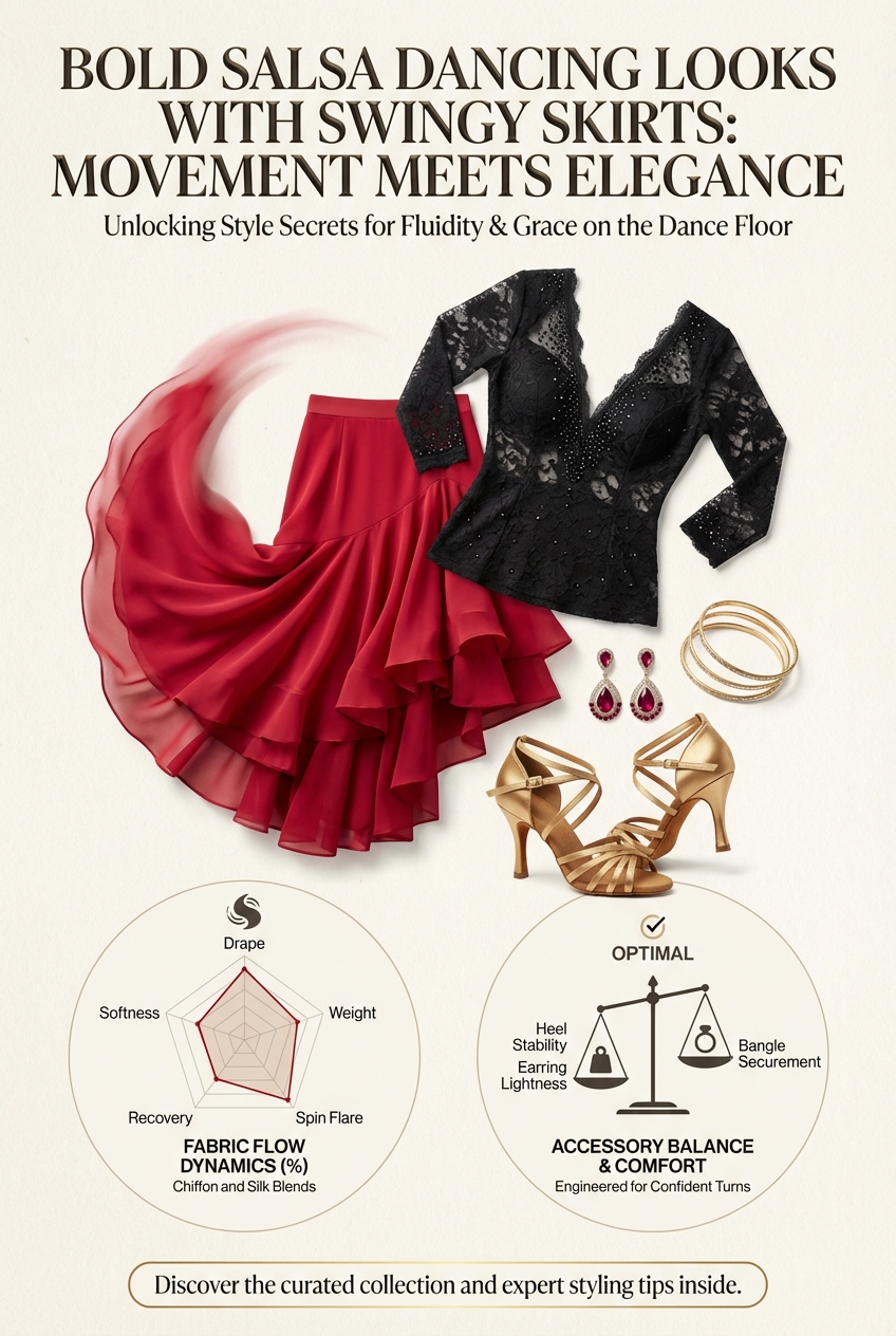 Bold Salsa Dancing Looks With Swingy Skirts Movement Meets Elegance - photo 3